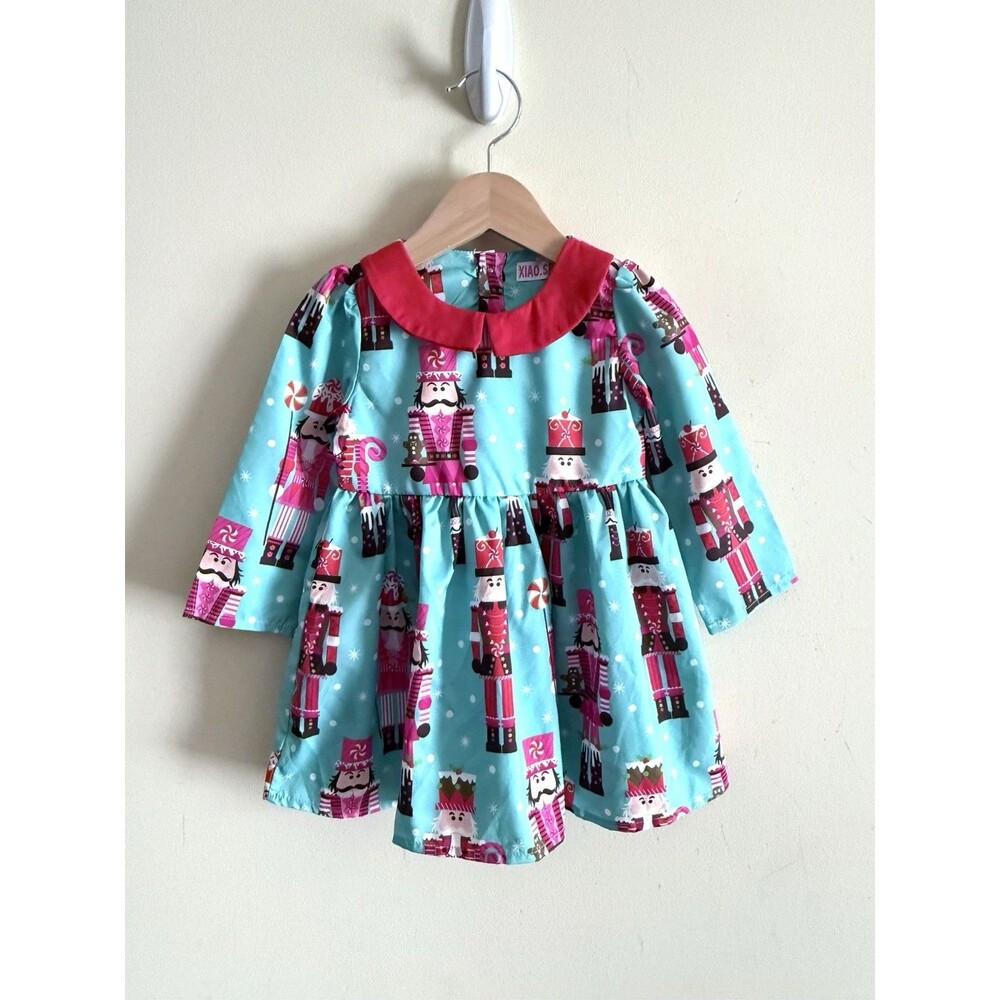 Baby Girls Fuymei Nutcracker Peter Pan Collar Holiday Dress 18 Month Boutique
